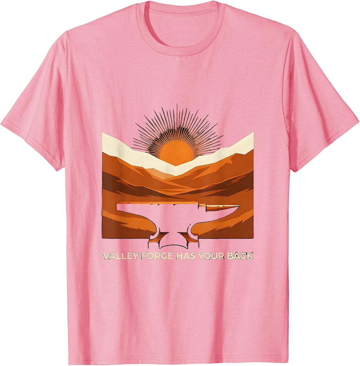 Men's Valley Forge Has Your Back Automotive Design T-Shirt - Pink