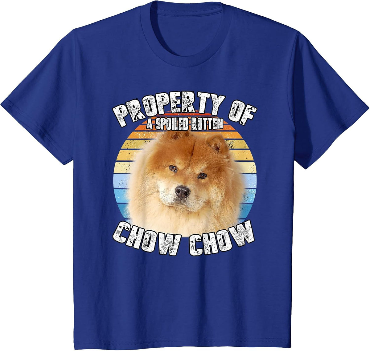 Chow Chow Red Retro Property of T-Shirt - Royal Blue