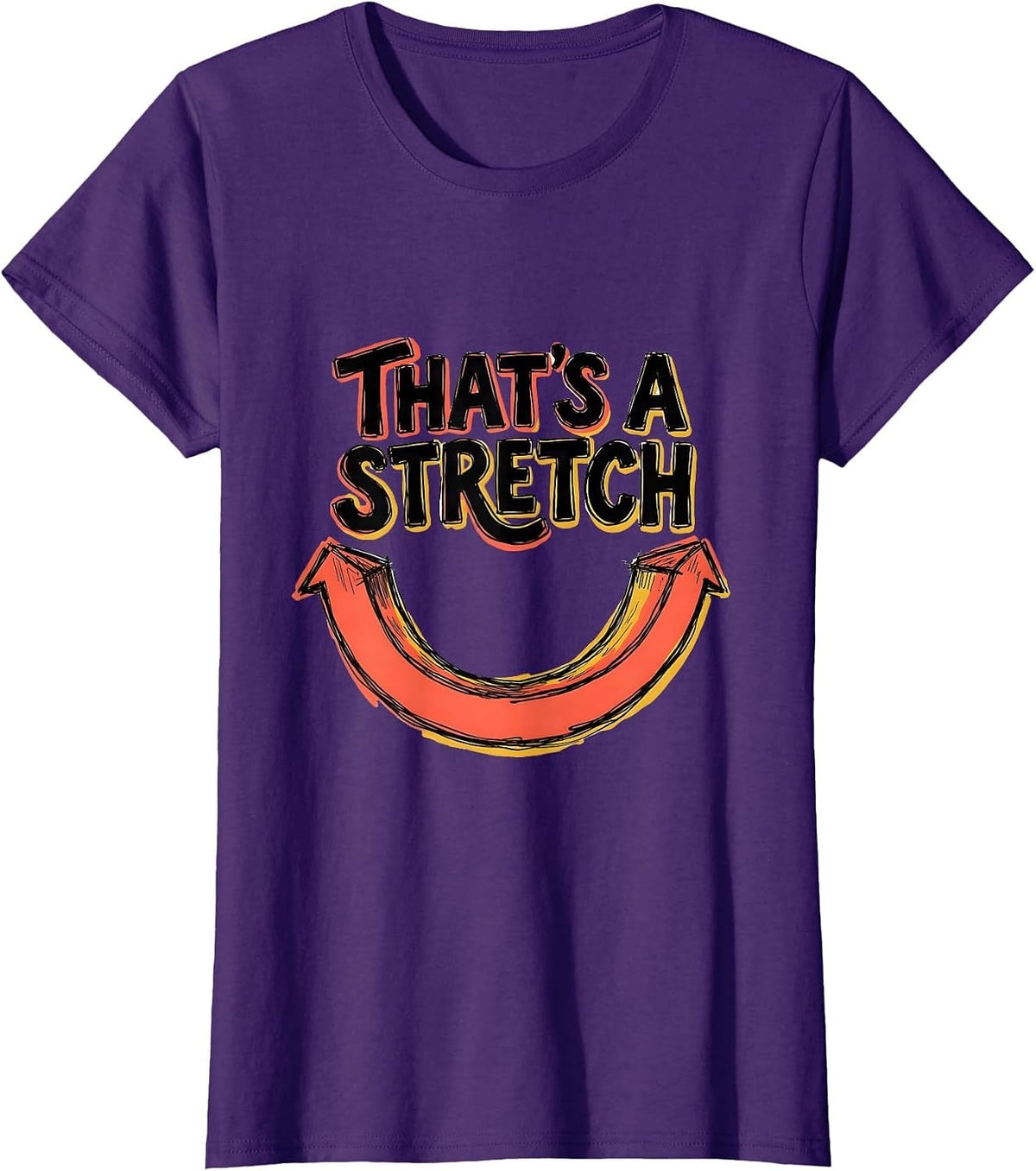 Women's That's a Stretch Funny Math Teacher Nerd Pun Humor T-Shirt - Purple