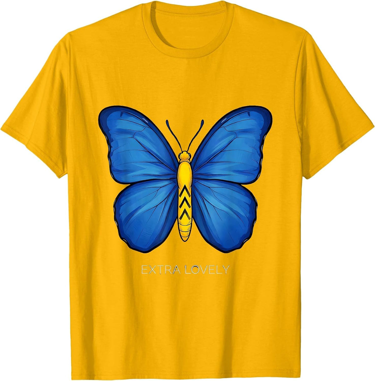 Extra Lovely Heartfelt Down Syndrome Awareness Family T-Shirt - Golden Yellow