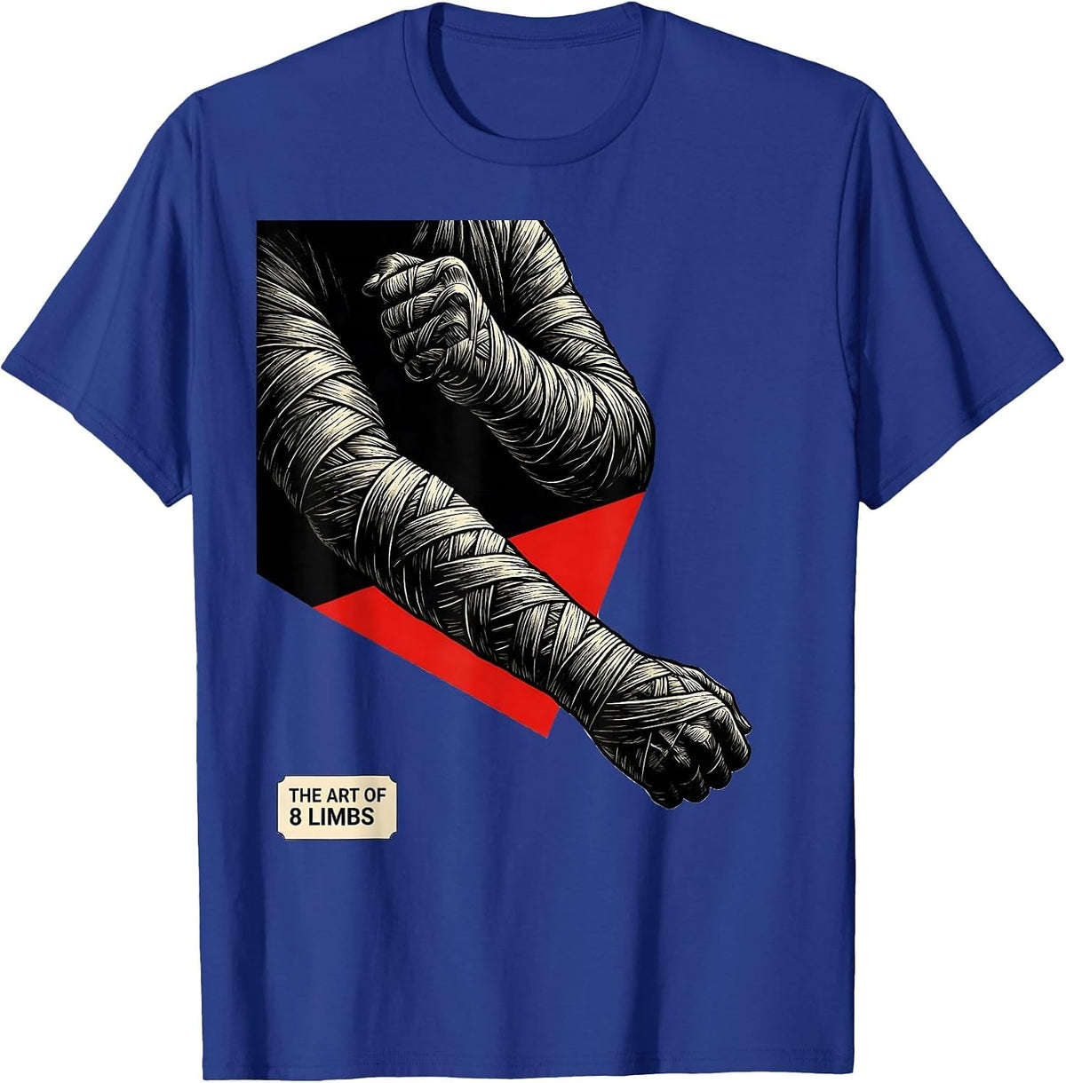 Men's The Art Of 8 Limbs Constructivist Muay Thai Boxing Gym T-Shirt - Royal Blue
