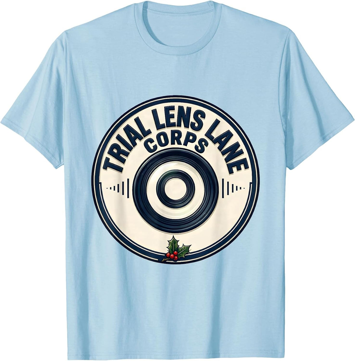 Men's Trial Lens Lane Corps Funny Optometrist Eye Doctor Christmas T-Shirt - Baby Blue
