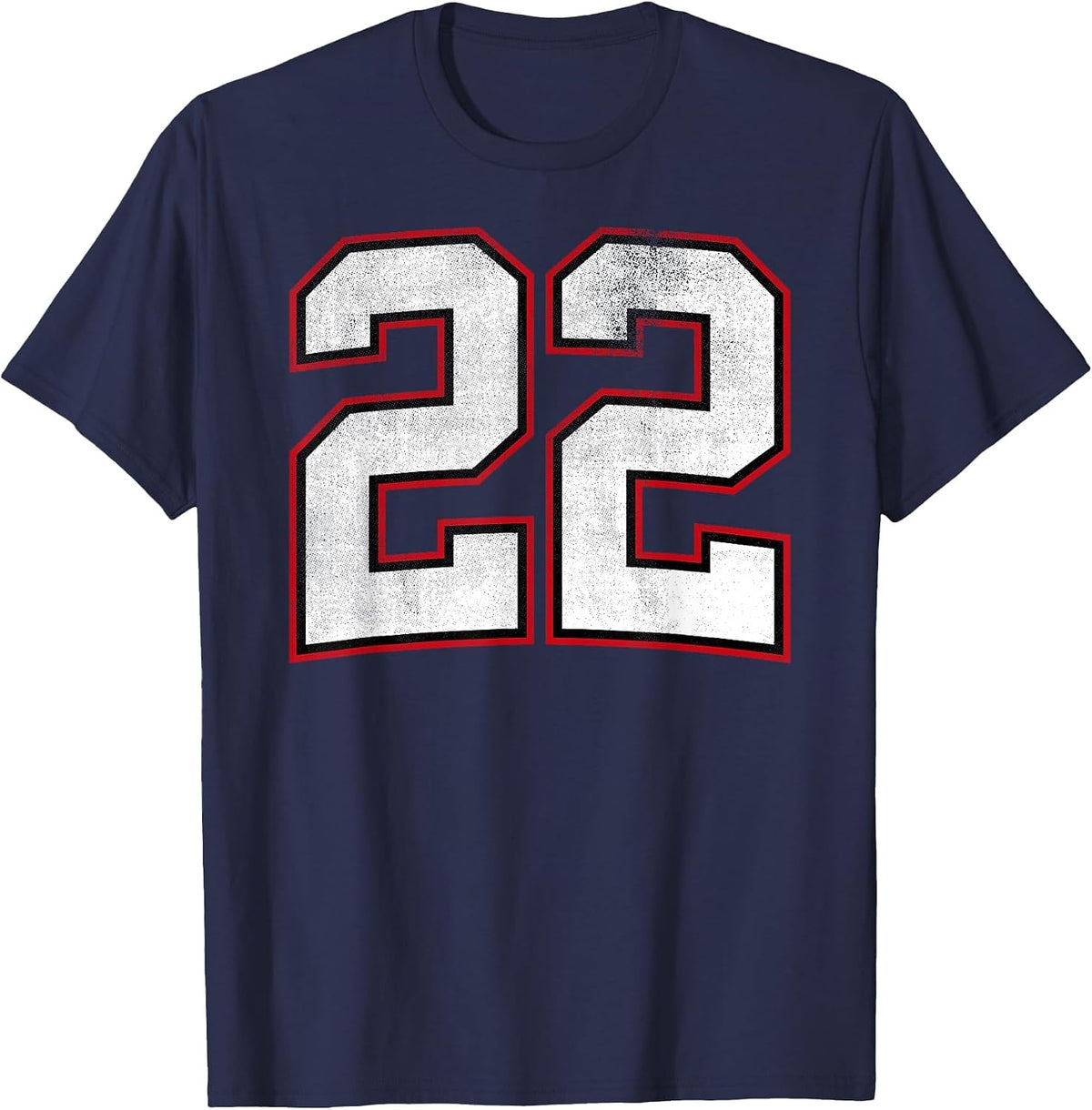 Number Twenty-Two 22 T-Shirt - Navy Blue