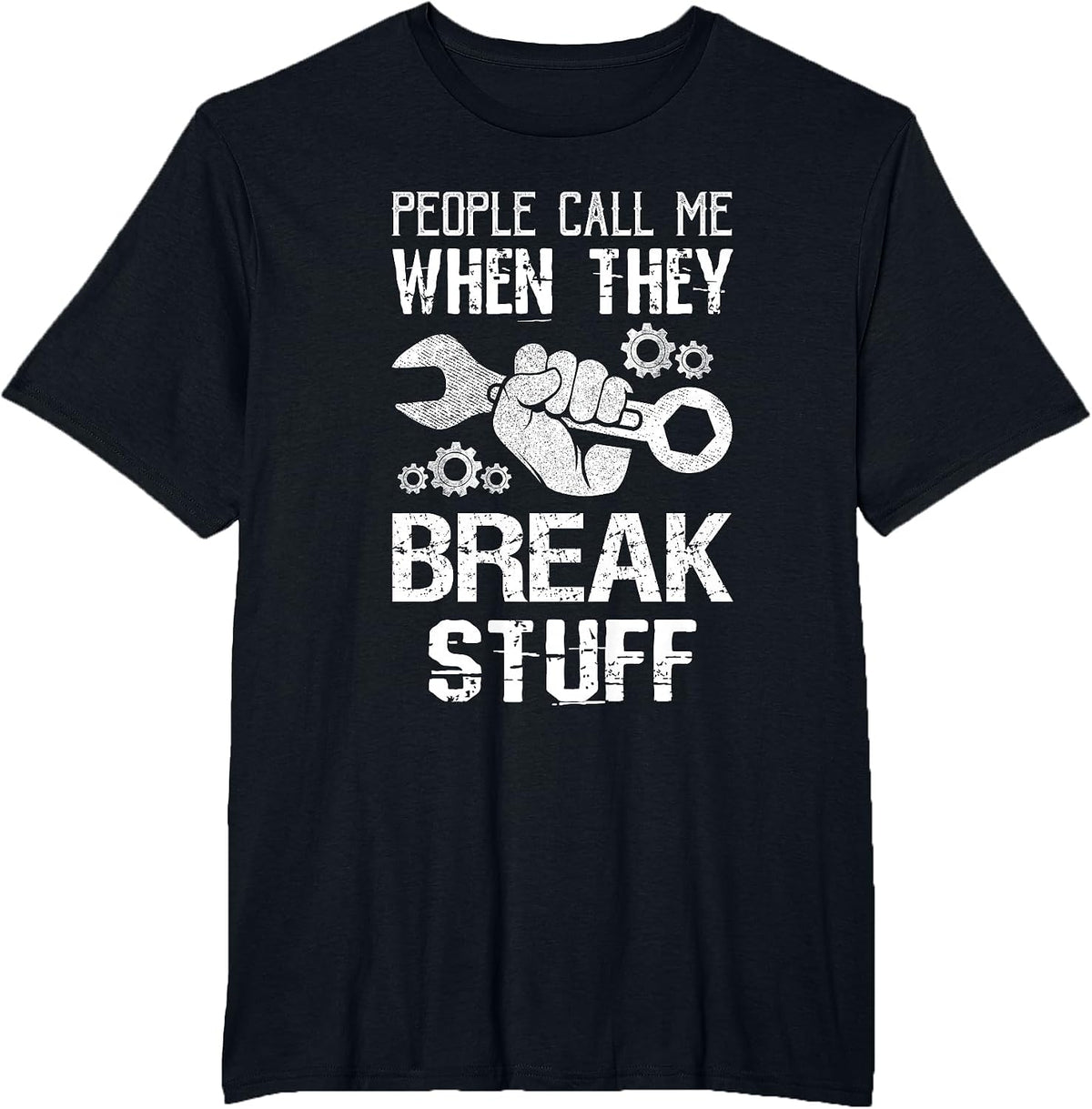Mechanic Work Wrenching Repairman Costume Engine Mechanic T-Shirt - Black
