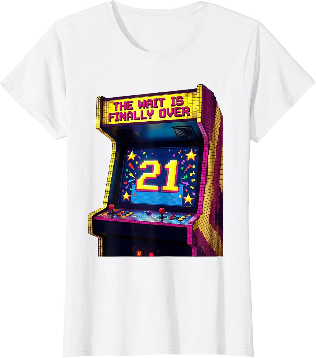 21st Birthday The Wait Is Finally Over Design T-Shirt - White