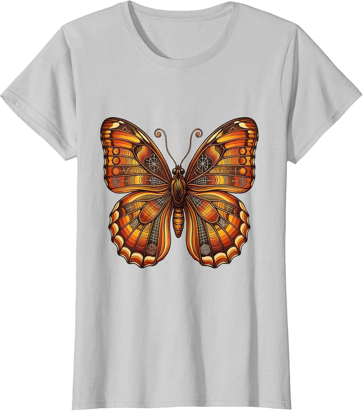 Math Teacher Butterfly Wings Equations Design T-Shirt - Silver Grey