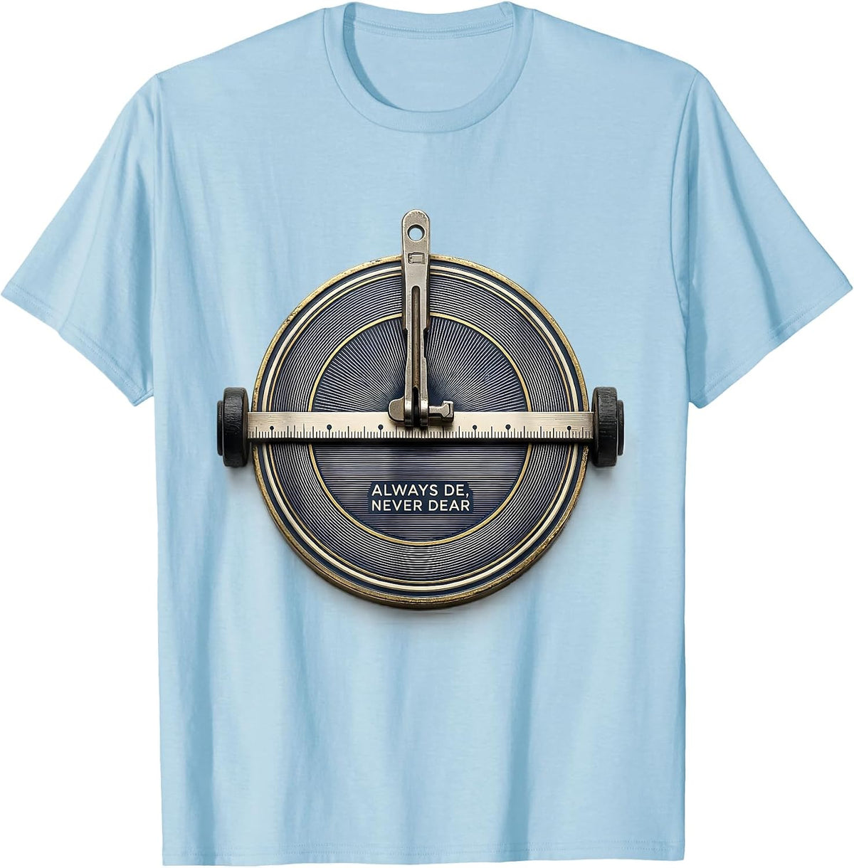 Men's Always DE Never Dear Funny Ham Radio Operator Hobbyist Humor T-Shirt - Baby Blue