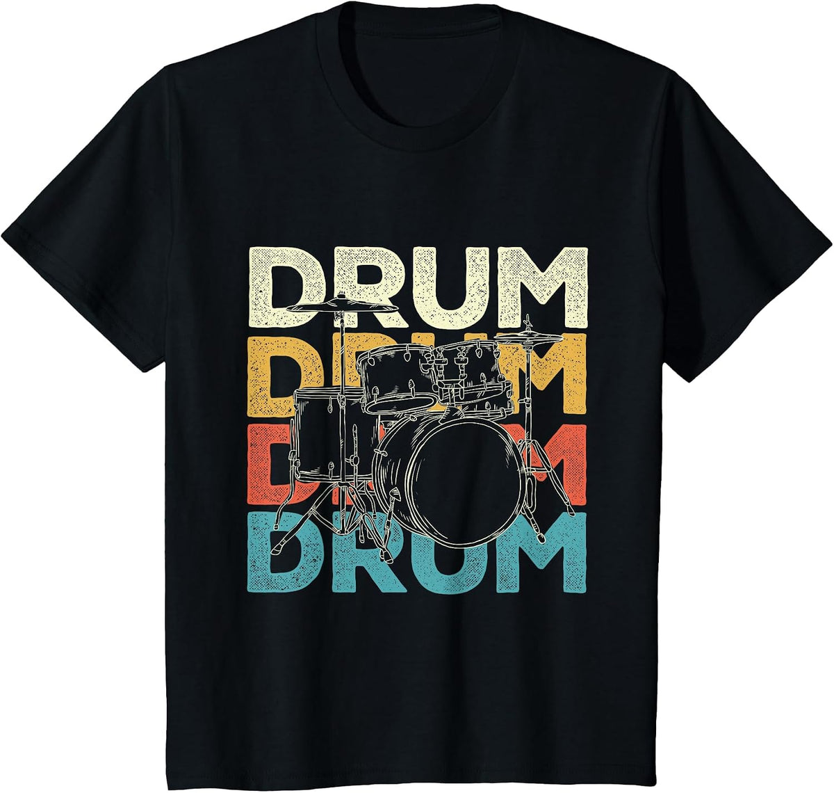 Drum - Drummer Band Lover Percussionist Drumming T-Shirt - Black
