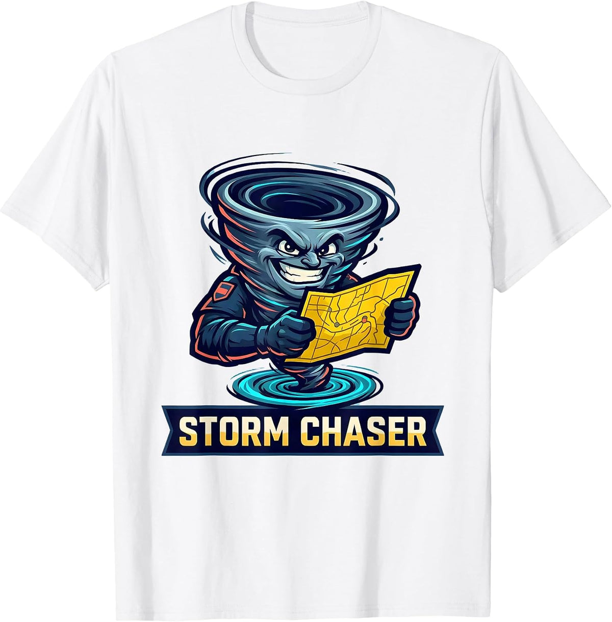 Men's Storm Chaser Meteorologist Tornado Chaser Weather Enthusiast T-Shirt - White