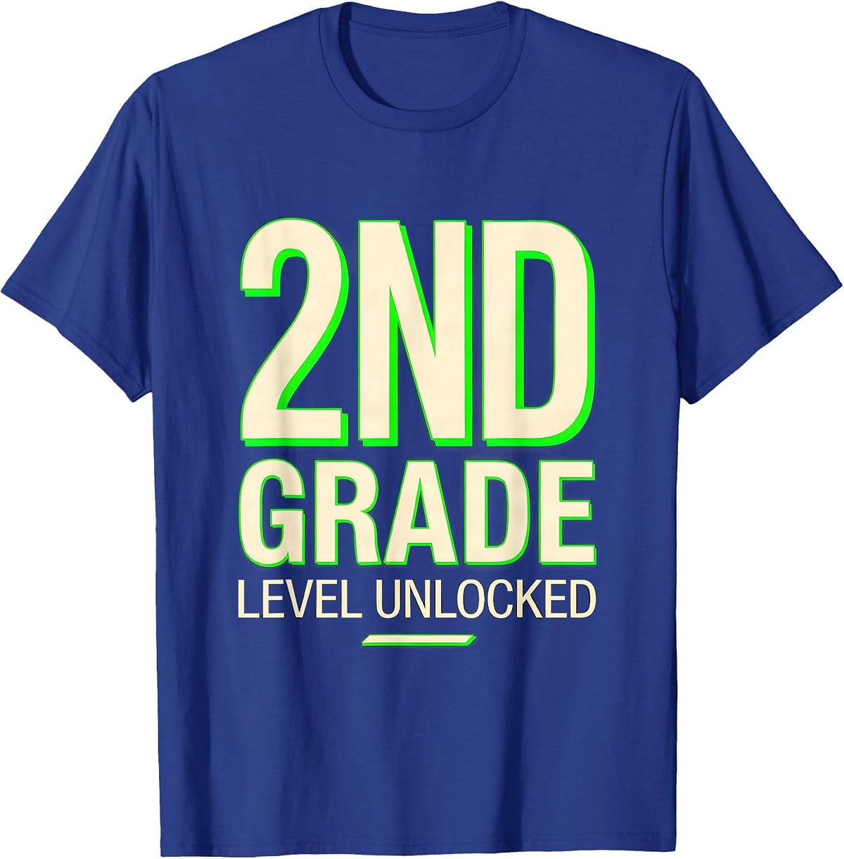 2nd Grade Level Unlocked Gamer Back To School First Day T-Shirt - Royal Blue
