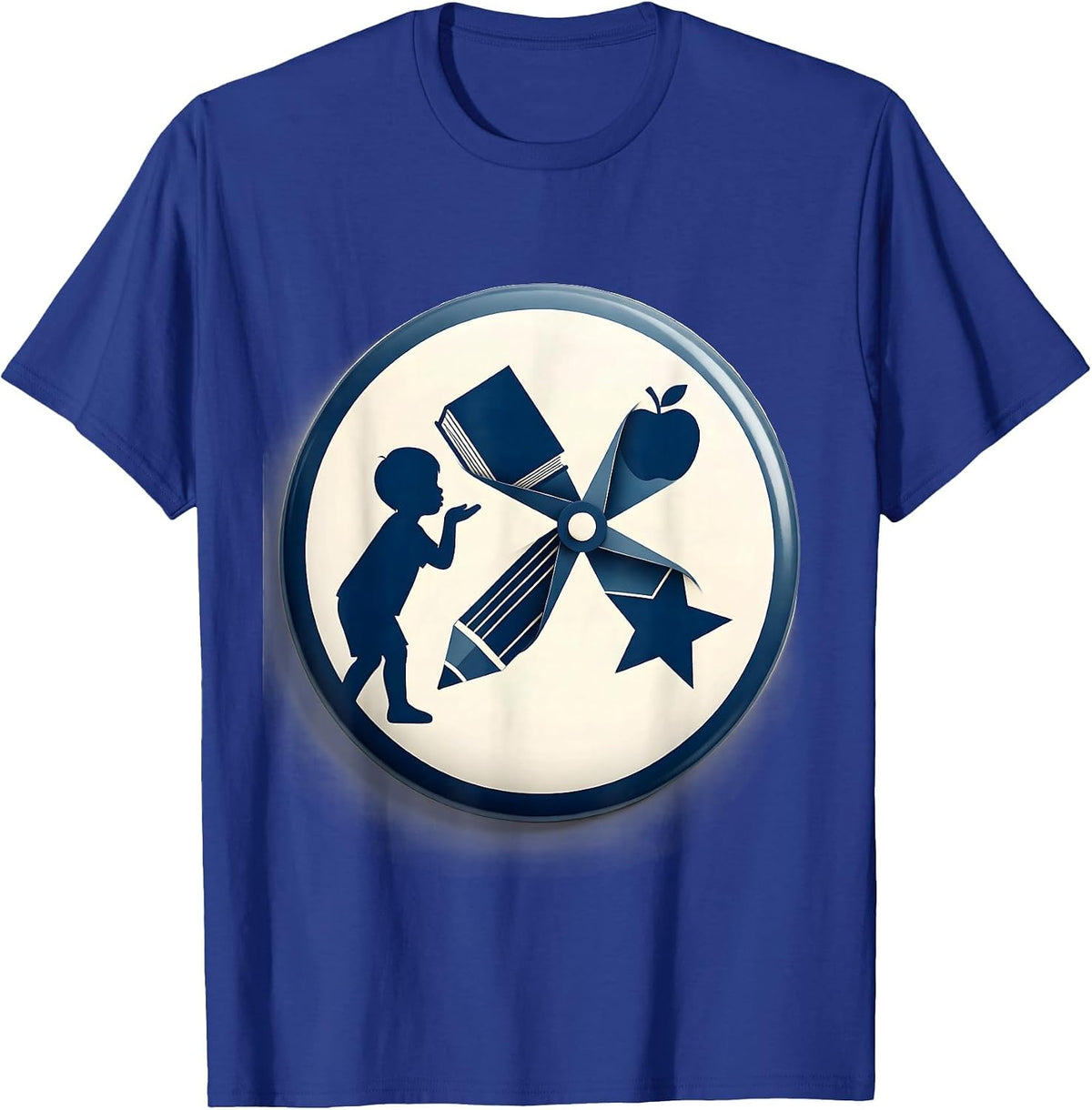 Special Education Teacher Pinwheel Learning Art T-Shirt - Royal Blue
