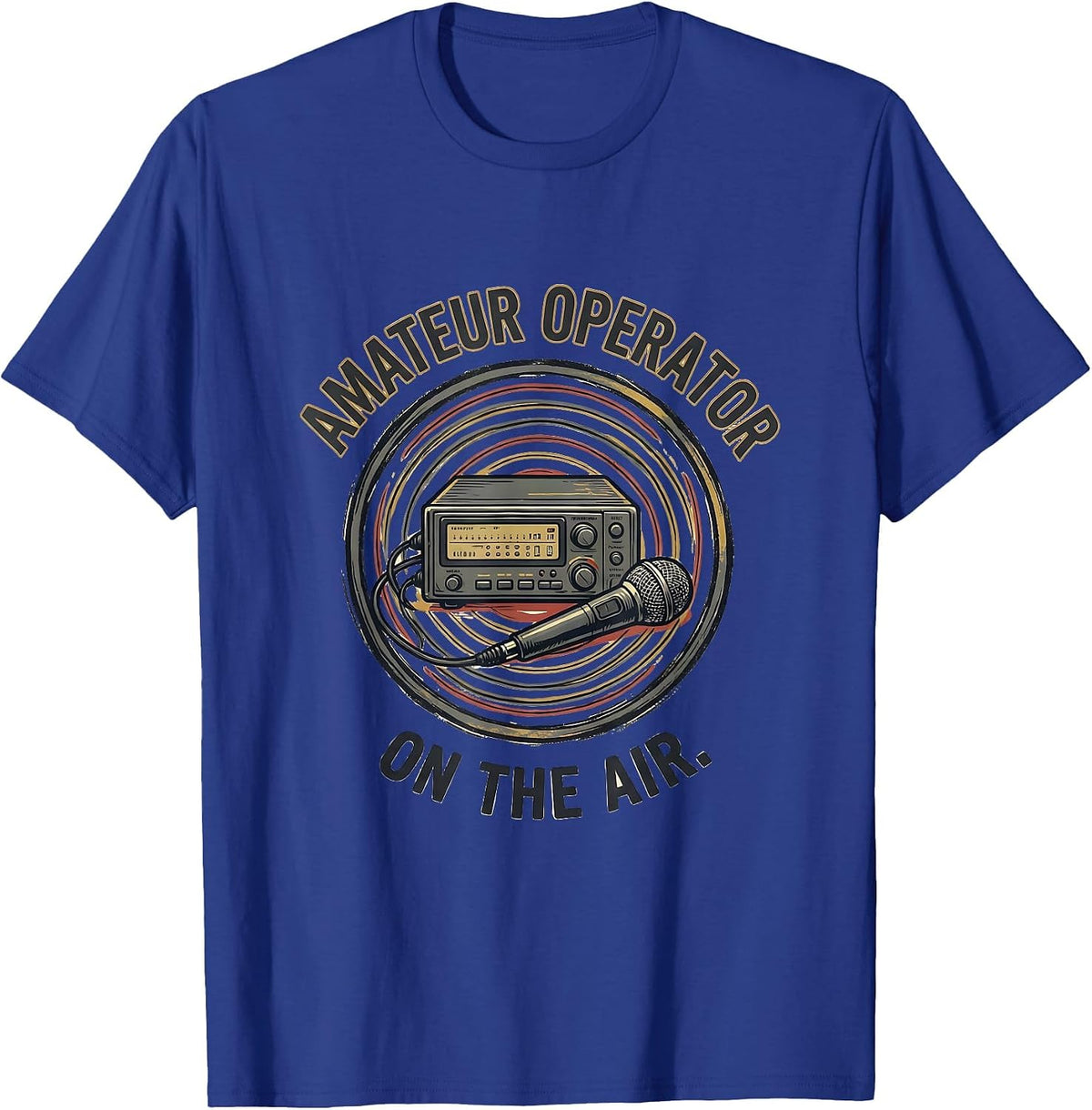 Men's Amateur Operator On The Air Funny Ham Radio Hobbyist Pride T-Shirt - Royal Blue
