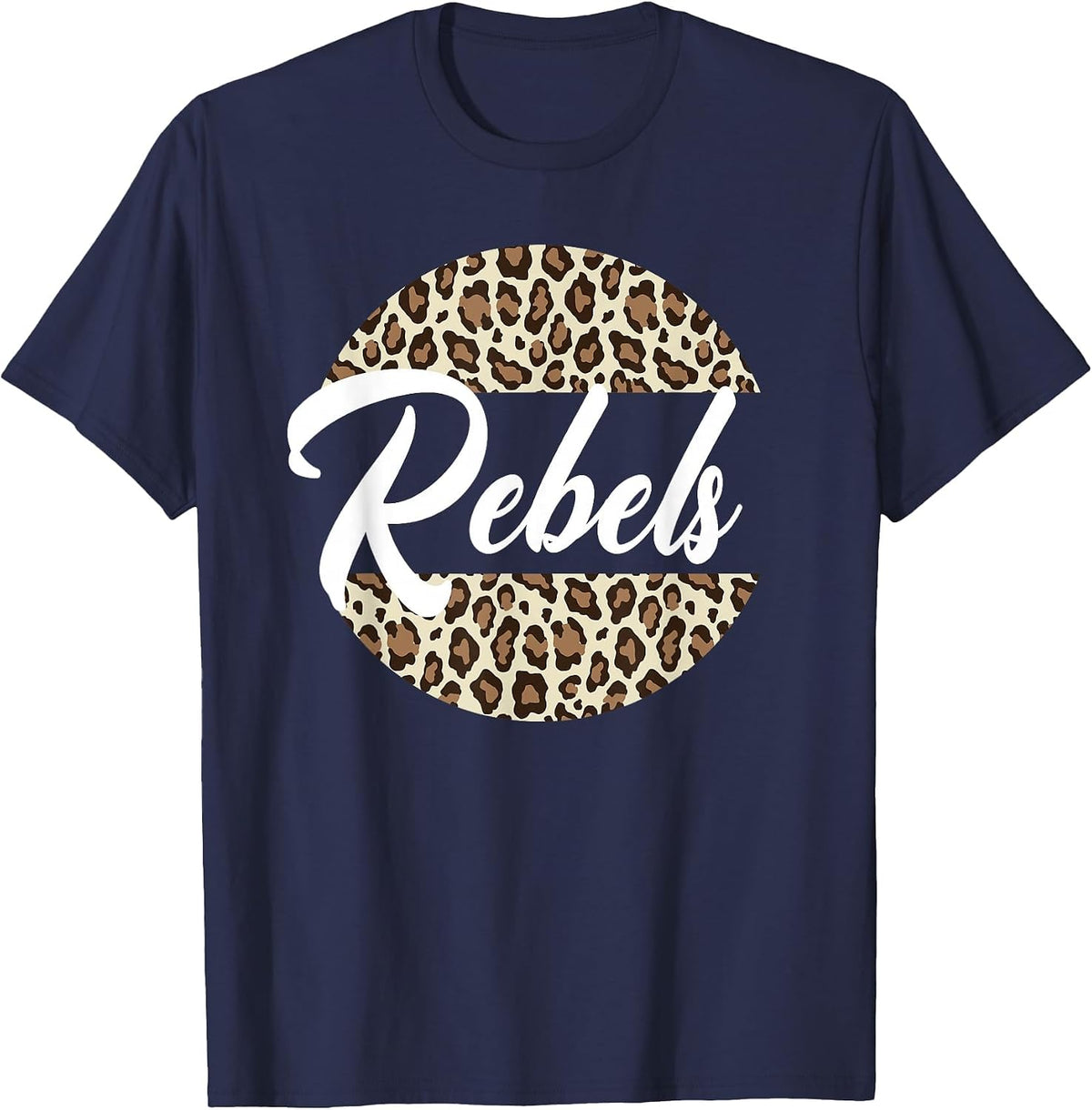 Rebels High School Mascot Sports Team Women's Rebels T-Shirt - Navy Blue