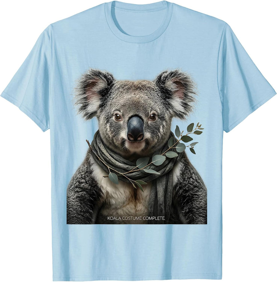 Men's Koala Costume Complete Funny Animal Lover Pun Humor T-Shirt - Baby Blue