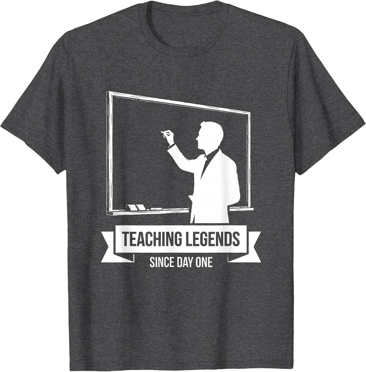 Teaching Legends Since Day One 5th Grade Teacher T-Shirt - Dark Heather Grey