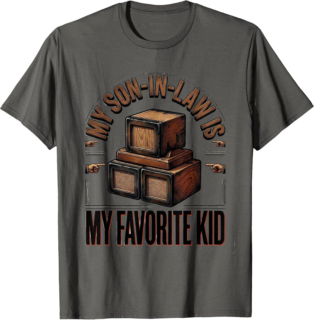 Men's My Son-In-Law Is My Favorite Kid Funny Parent Family Humor T-Shirt - Asphalt Grey