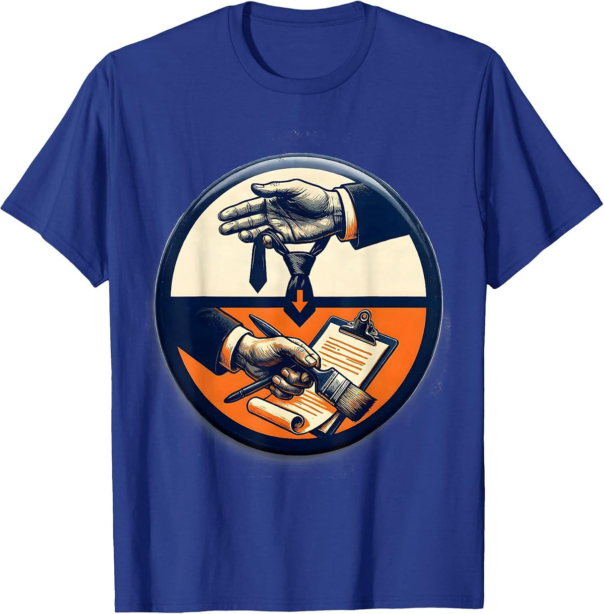 Sealed Badge Retirement Dad Humor Gag Gift T-Shirt - Royal Blue