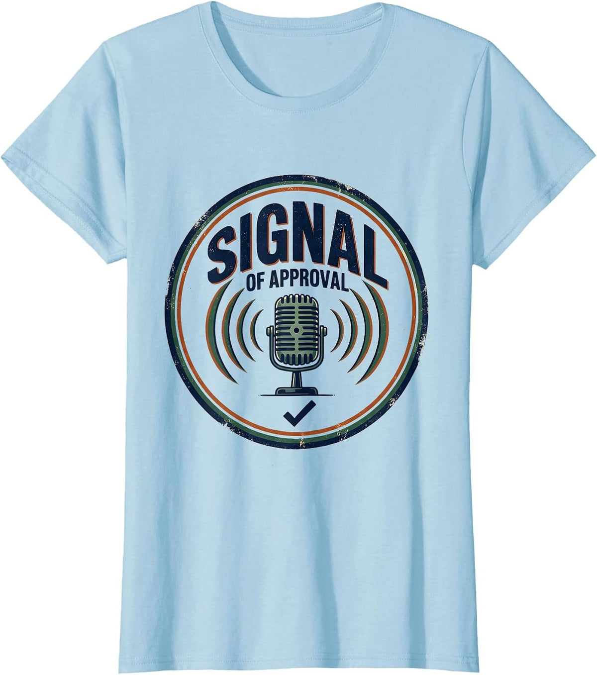 Women's Signal Of Approval Vintage Funny Ham Radio Operator Hobbyist T-Shirt - Baby Blue