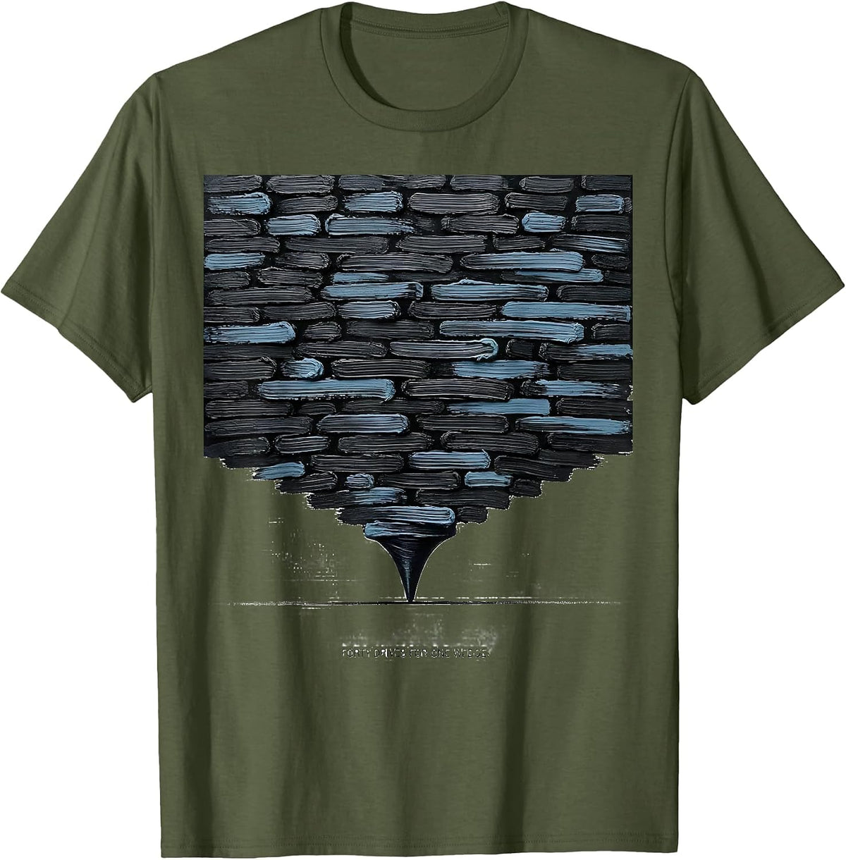 Men's Forty Drives For One Wedge Funny Storm Chaser Tornado T-Shirt - Olive Green
