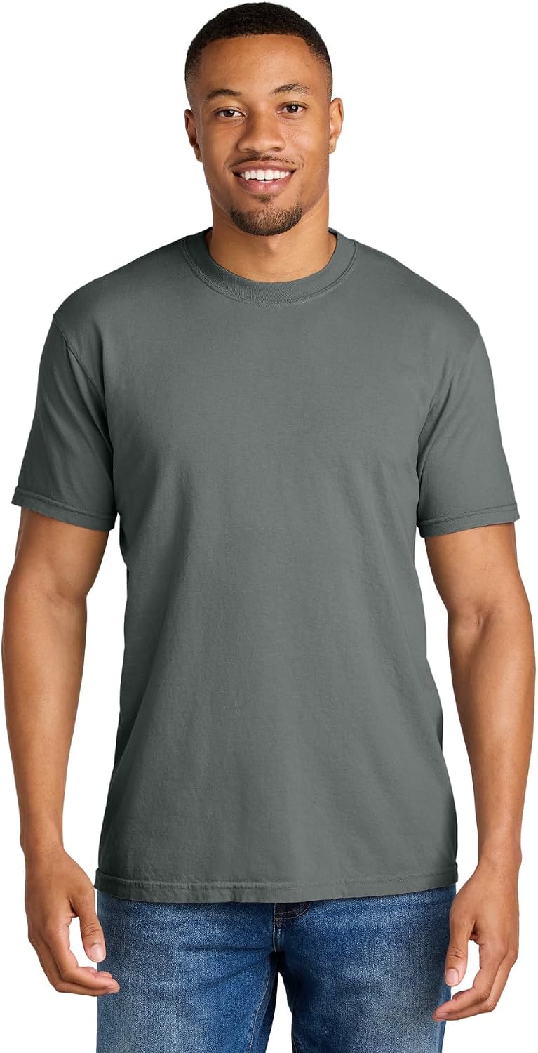 Comfort Colors Unisex Heavyweight Short Sleeve Blank Tee T-Shirt Fits Adults, Men, or Women - Grey