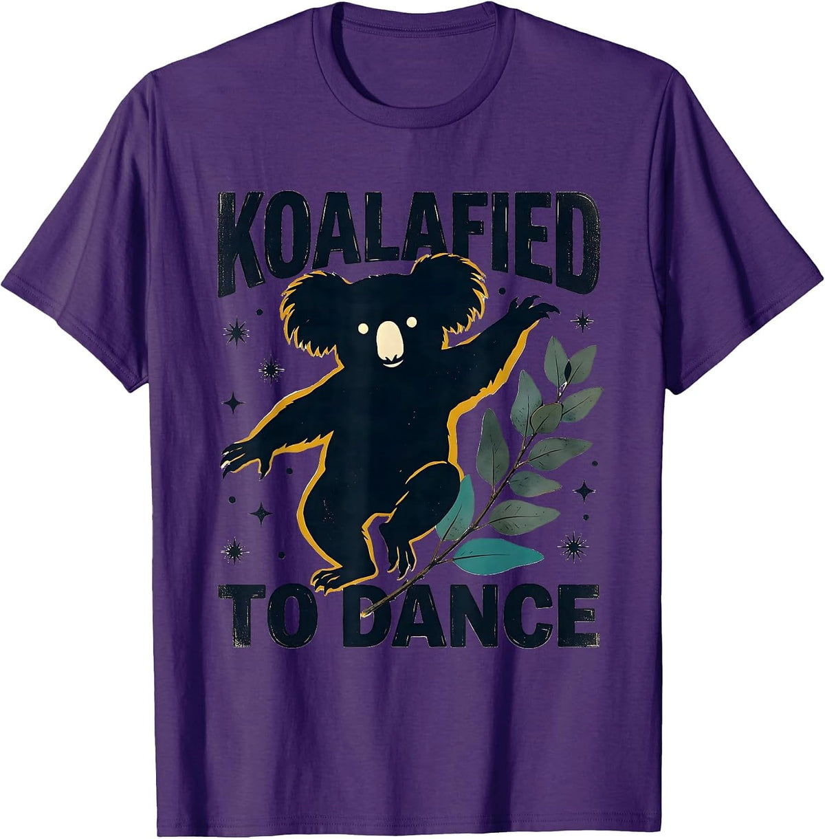 Men's Koalafied To Dance Midcentury Modern Funny Koala Lover Gift T-Shirt - Purple