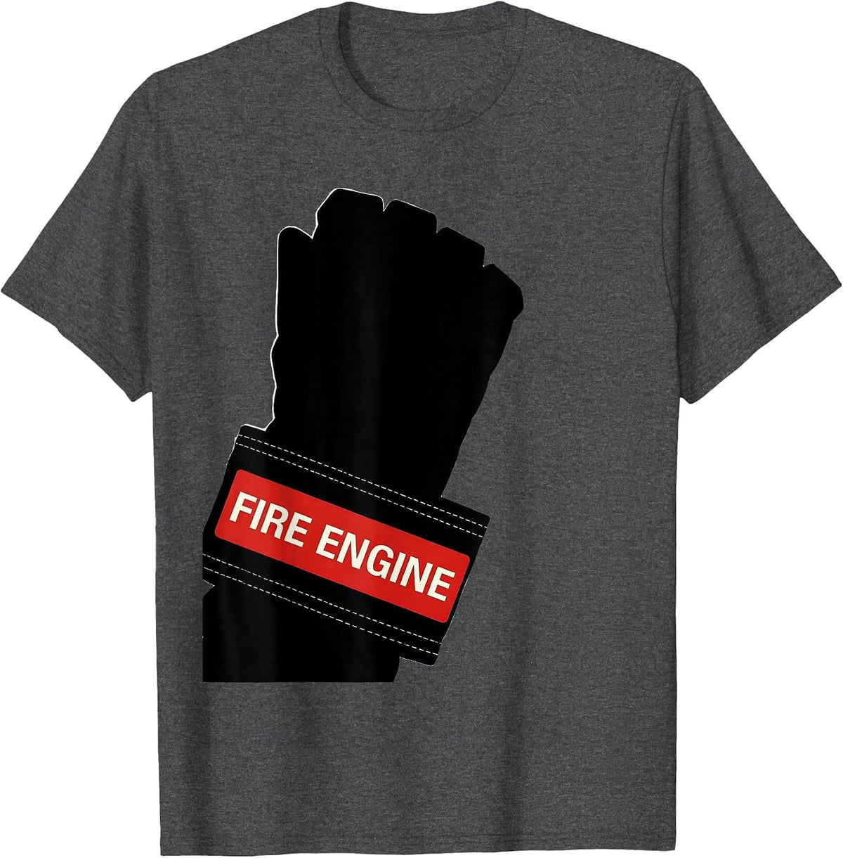 FIRE ENGINE Swiss International Firefighter Department Pride T-Shirt - Dark Heather Grey