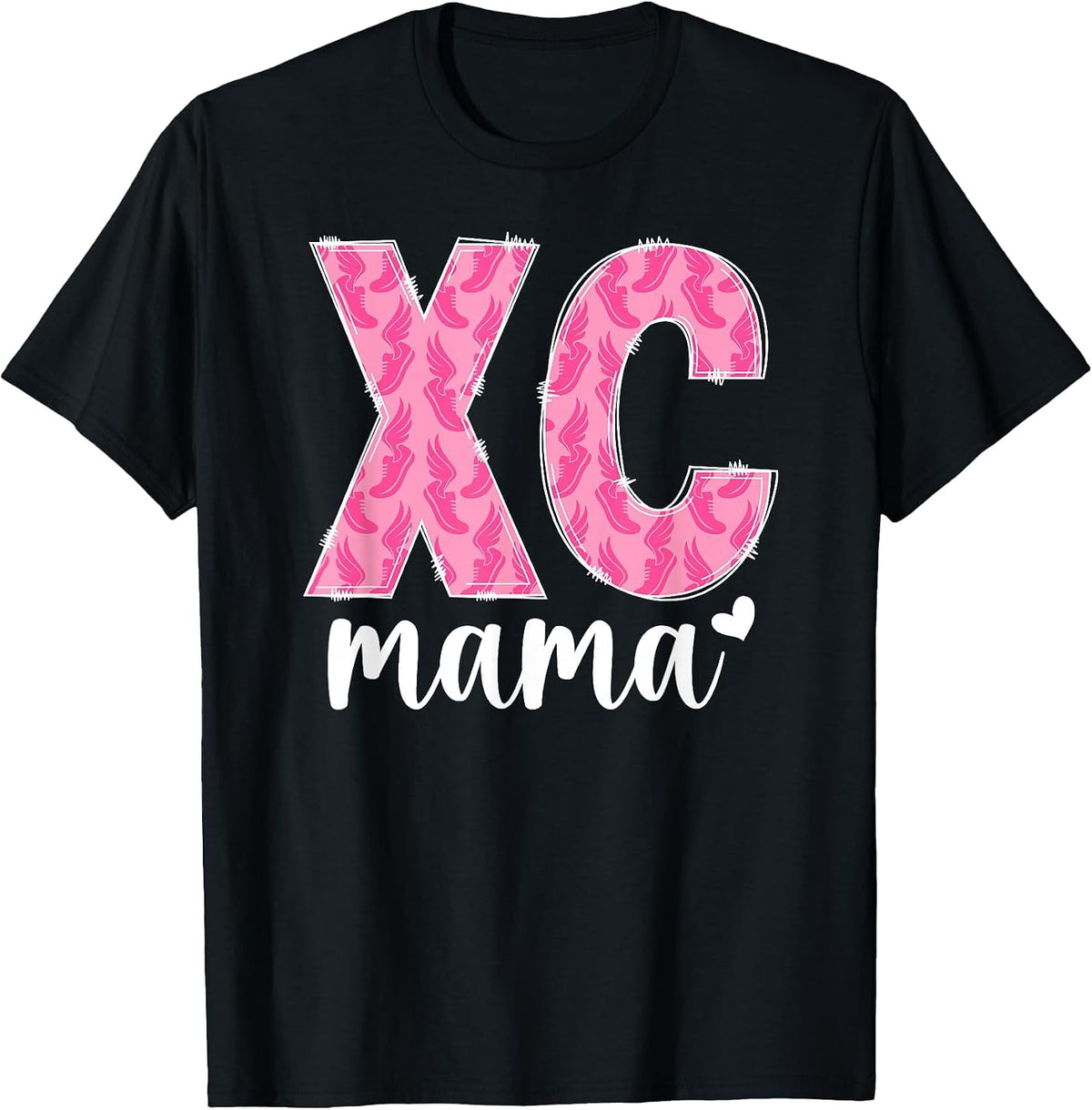 XC Mama Cross Country Mom Cross Country Runner Mom T-Shirt - Black