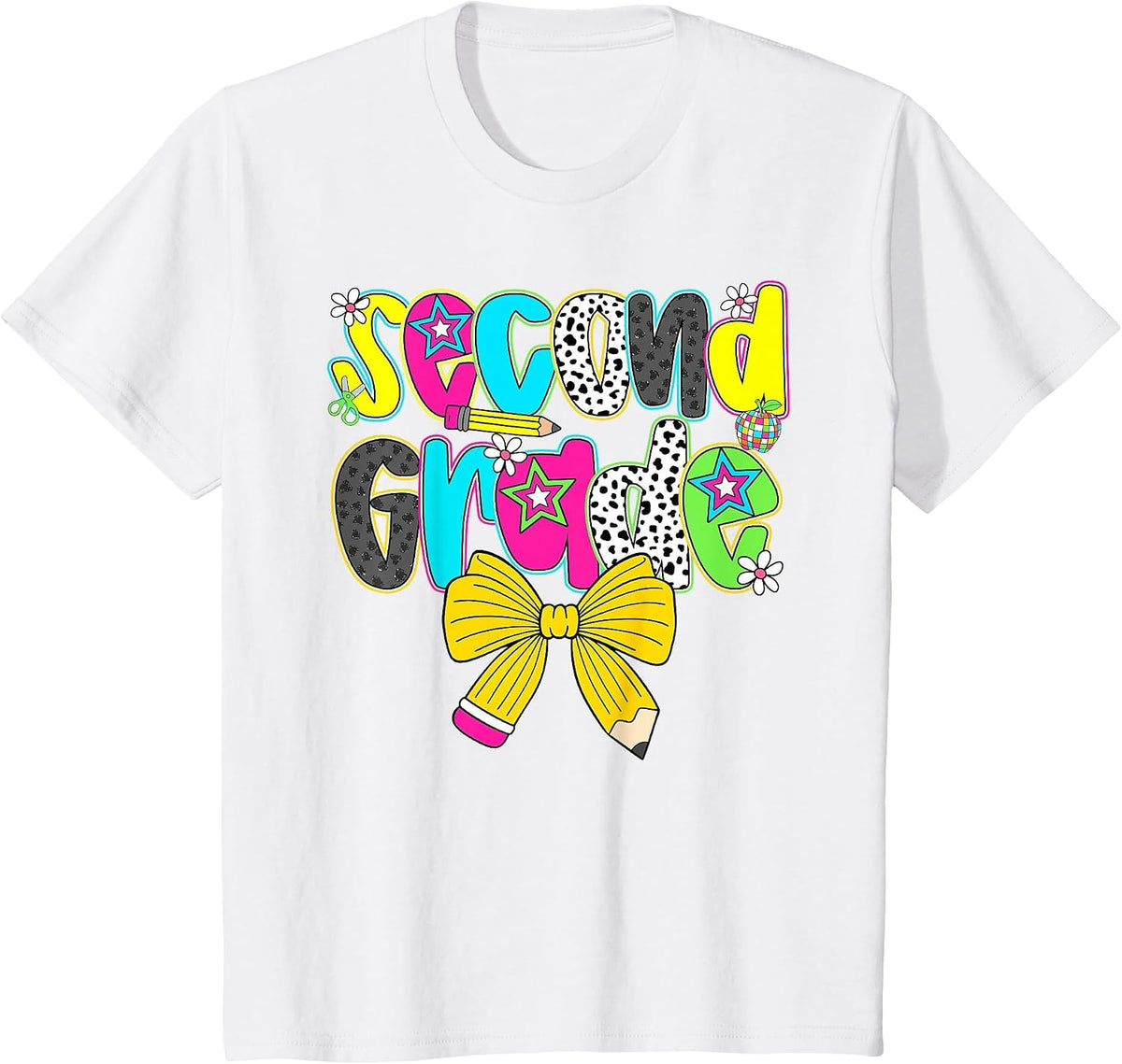 Second Grade Coquette Bow First Day of School Back to School T-Shirt - White