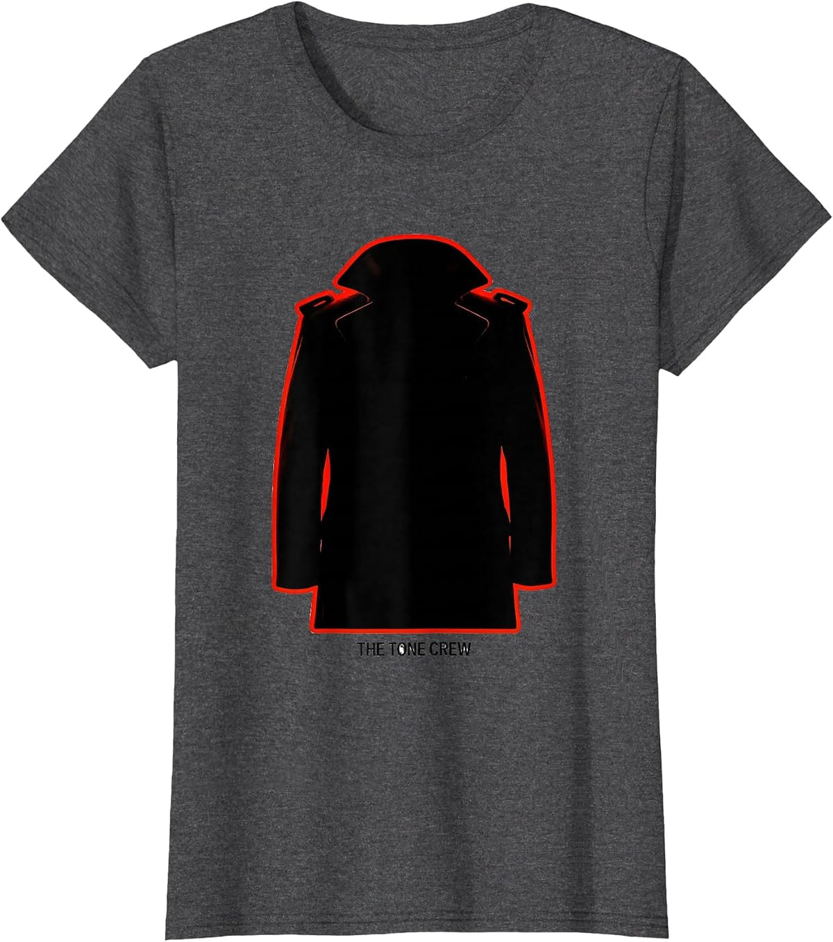 Women's THE TONE CREW Firefighter Tribute Crew Gift T-Shirt - Dark Heather Grey