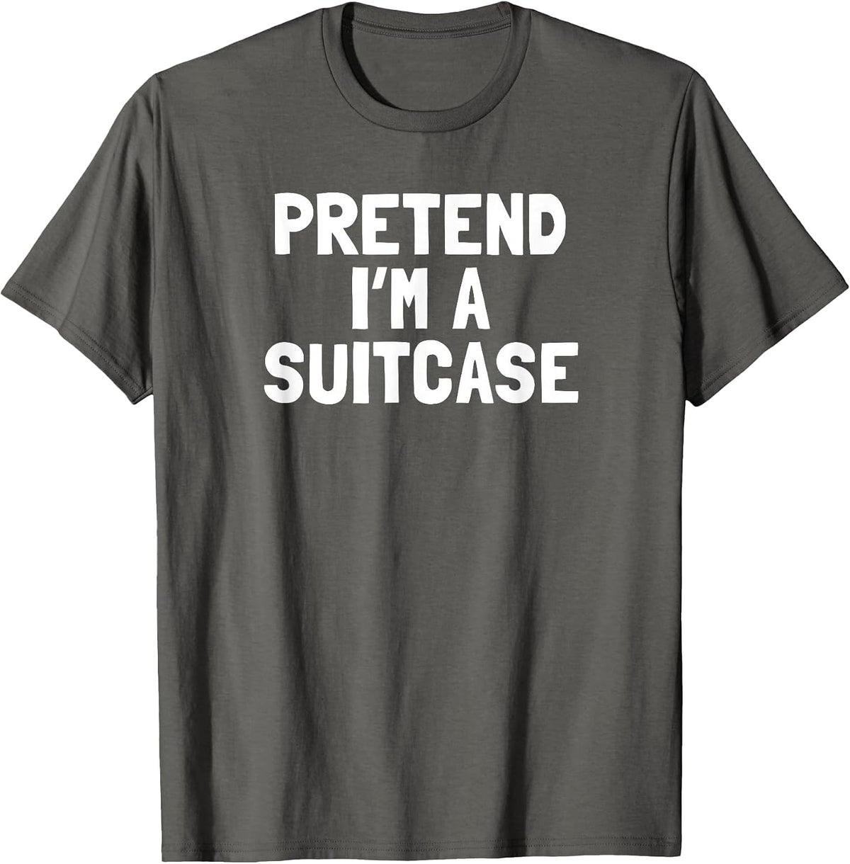 Pretend I'm A Suitcase Halloween Costume T-Shirt - Asphalt Grey