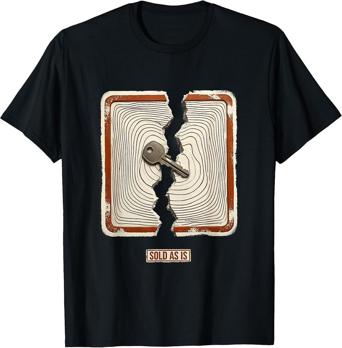 Men's Sold As Is Funny Realtor Real Estate Agent Humor T-Shirt - Black