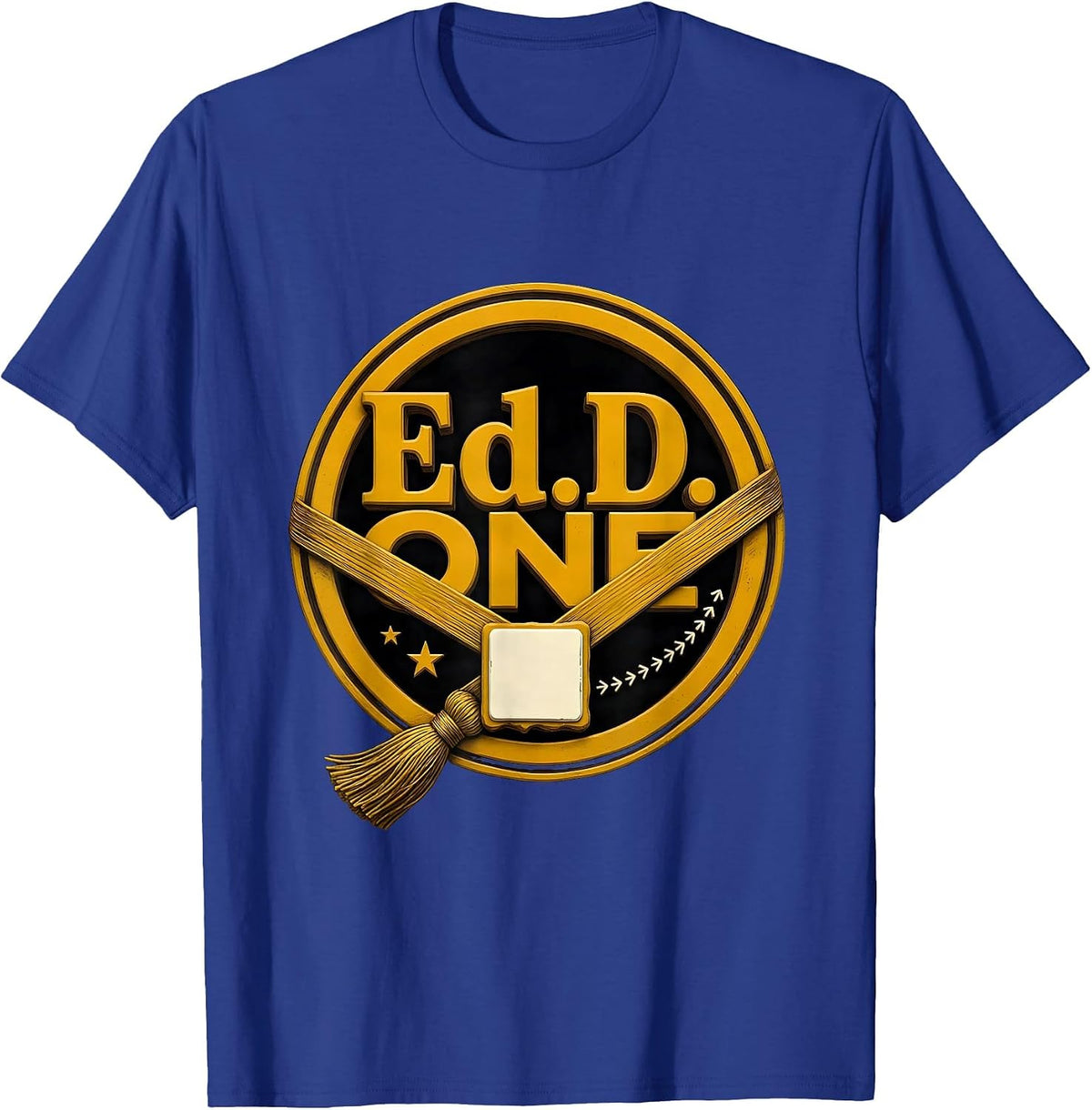 Ed.D.one Vintage Doctoral Degree Graduation Pride T-Shirt - Royal Blue