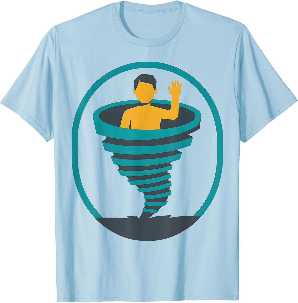 Men's Calm Tornado Chaser Meteorology Enthusiast Pride T-Shirt - Baby Blue