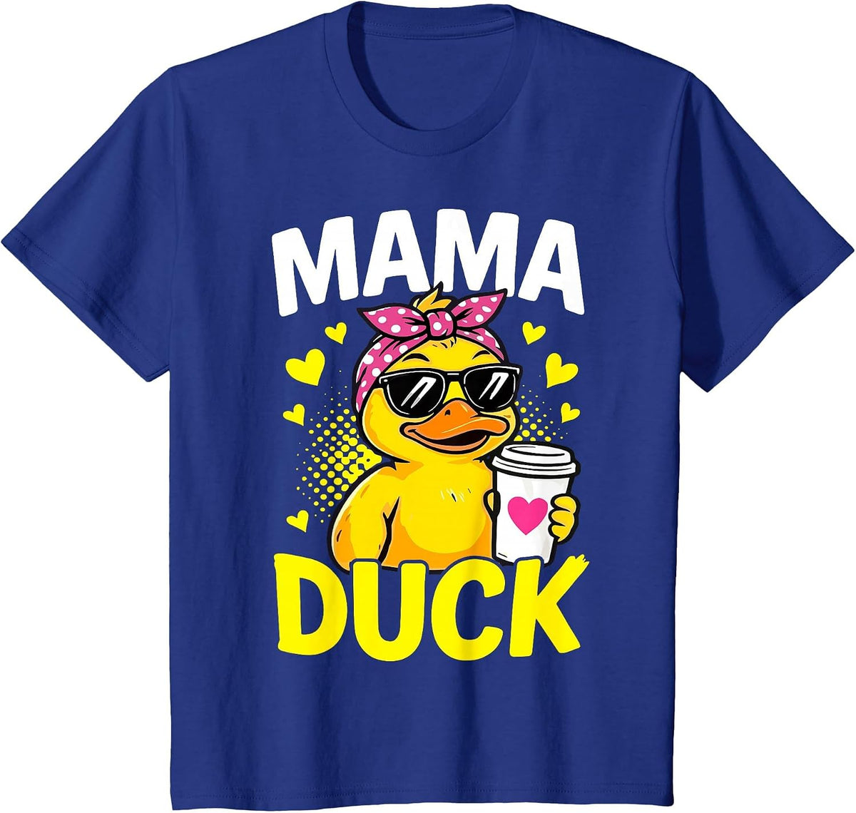 Mama Duck Funny Cute Mom T-Shirt - Royal Blue