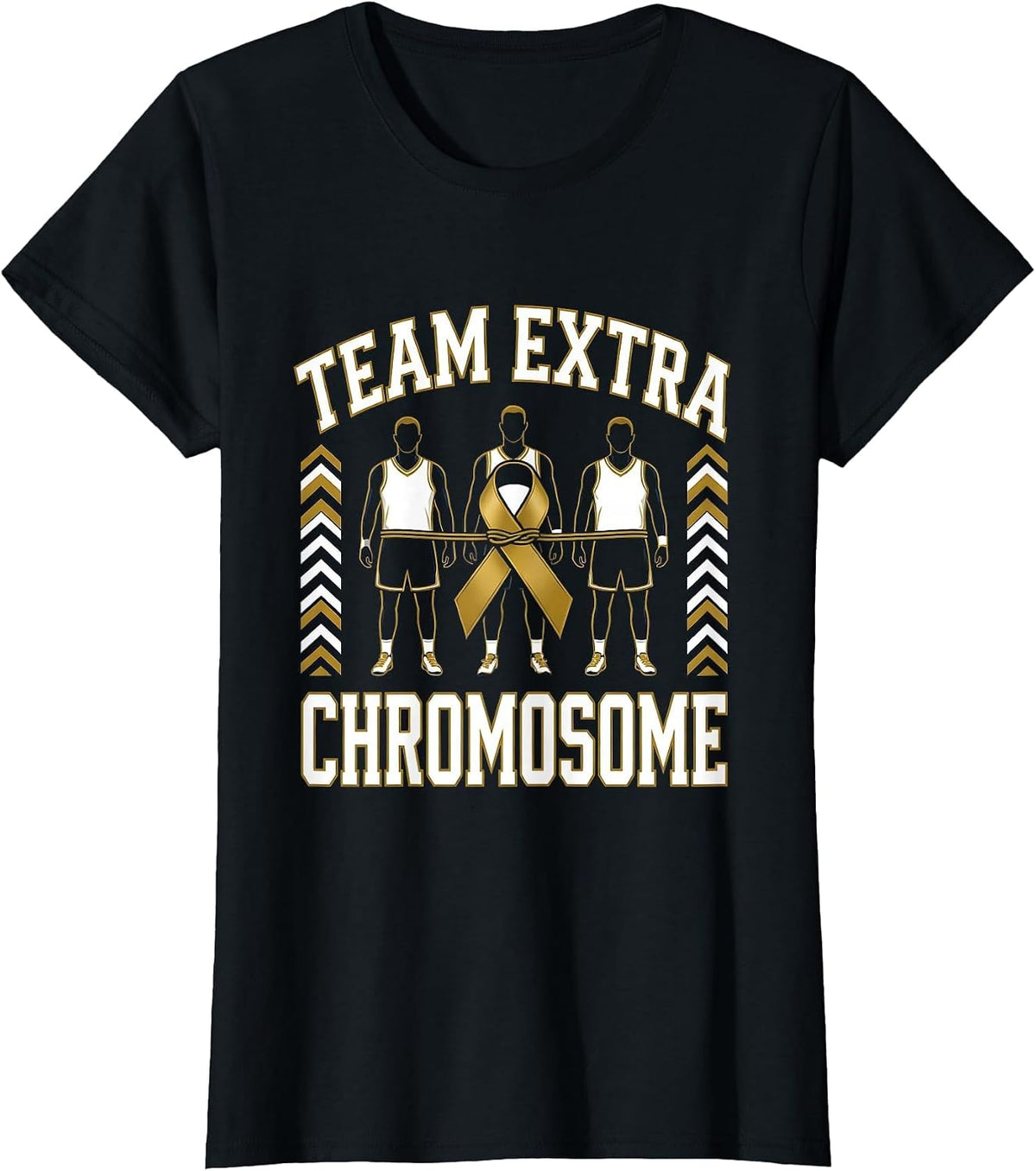 Women's Team Extra Chromosome Sports Pride Down Syndrome Awareness T-Shirt - Black