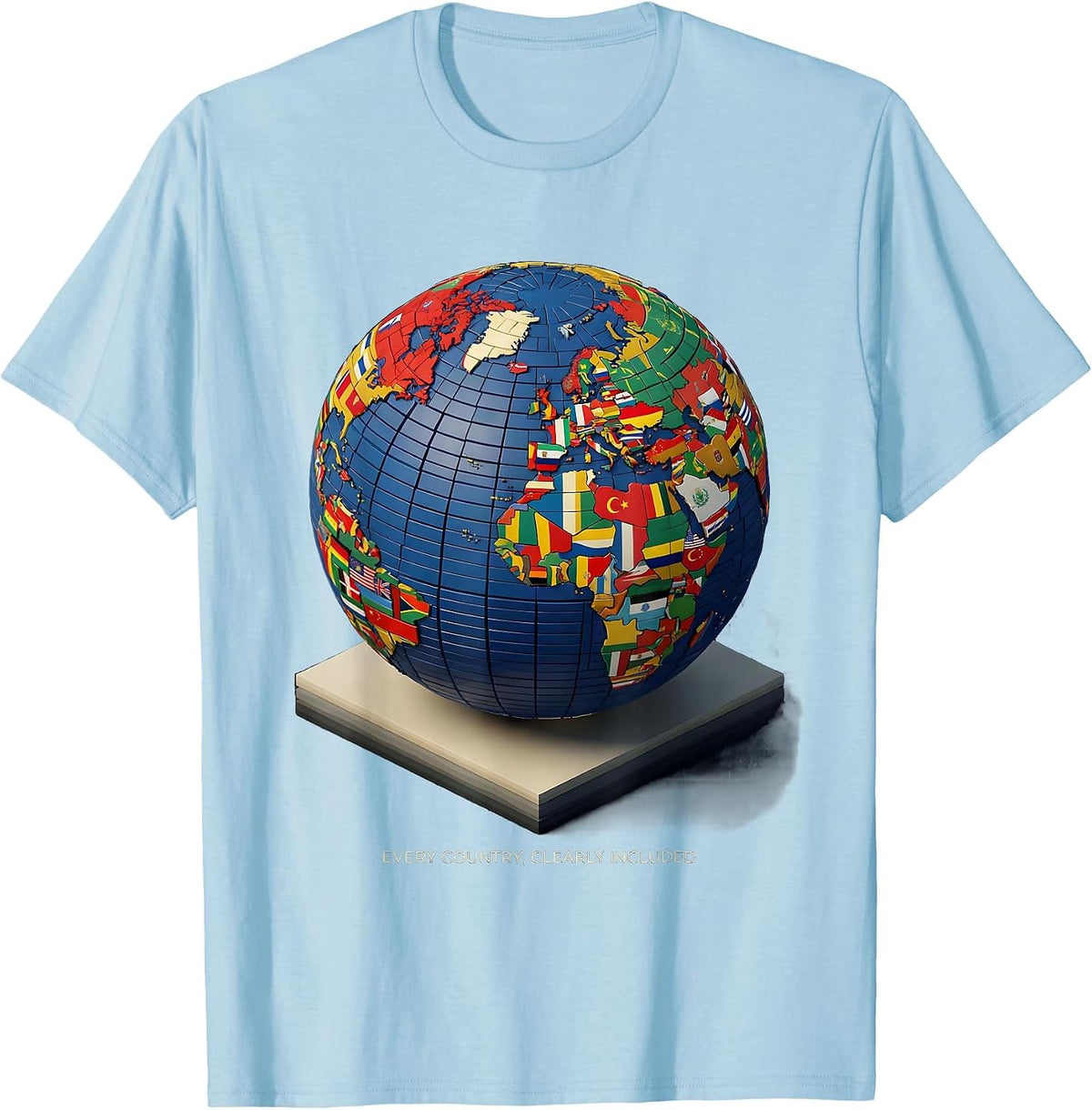 Men's Every Country Clearly Included Geography Lover Travel T-Shirt - Baby Blue