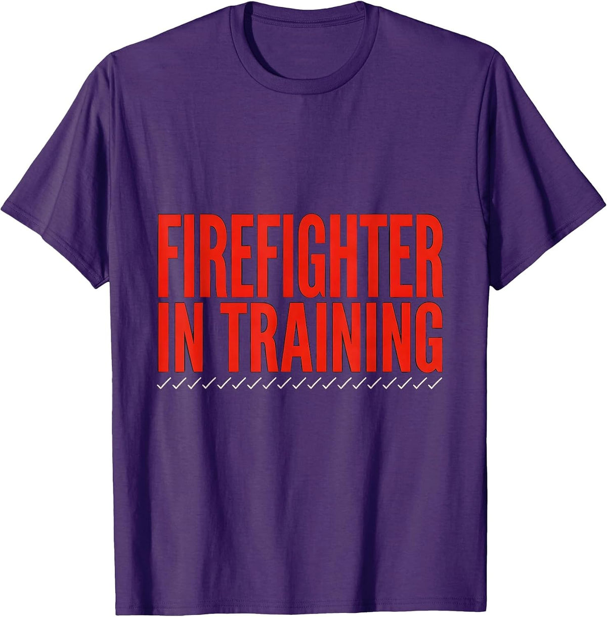 Men's FIREFIGHTER IN TRAINING Bold Fire Department Costume T-Shirt - Purple