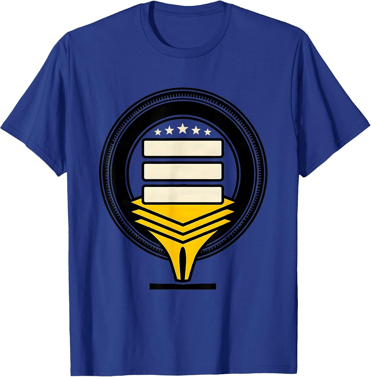 Men's Storm Chaser Badge Ring Tornado Enthusiast Humor T-Shirt - Royal Blue