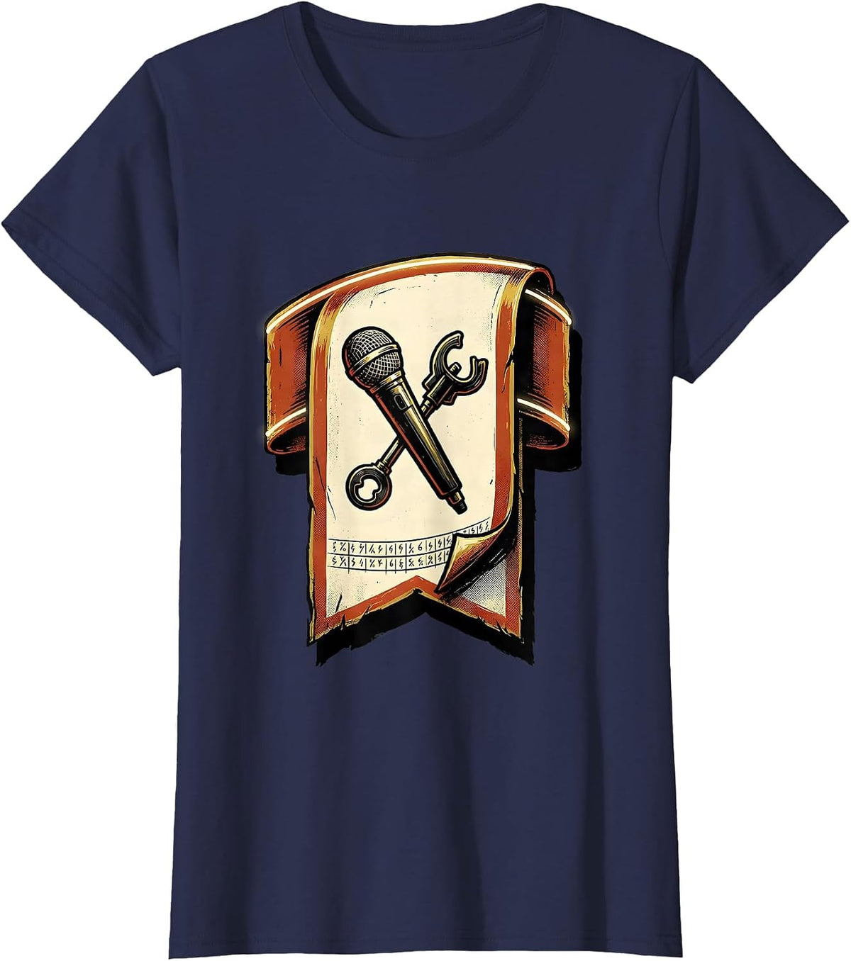 Women's Ham Radio Operator Hobbyist Humor Sign Painter Showcard T-Shirt - Navy Blue