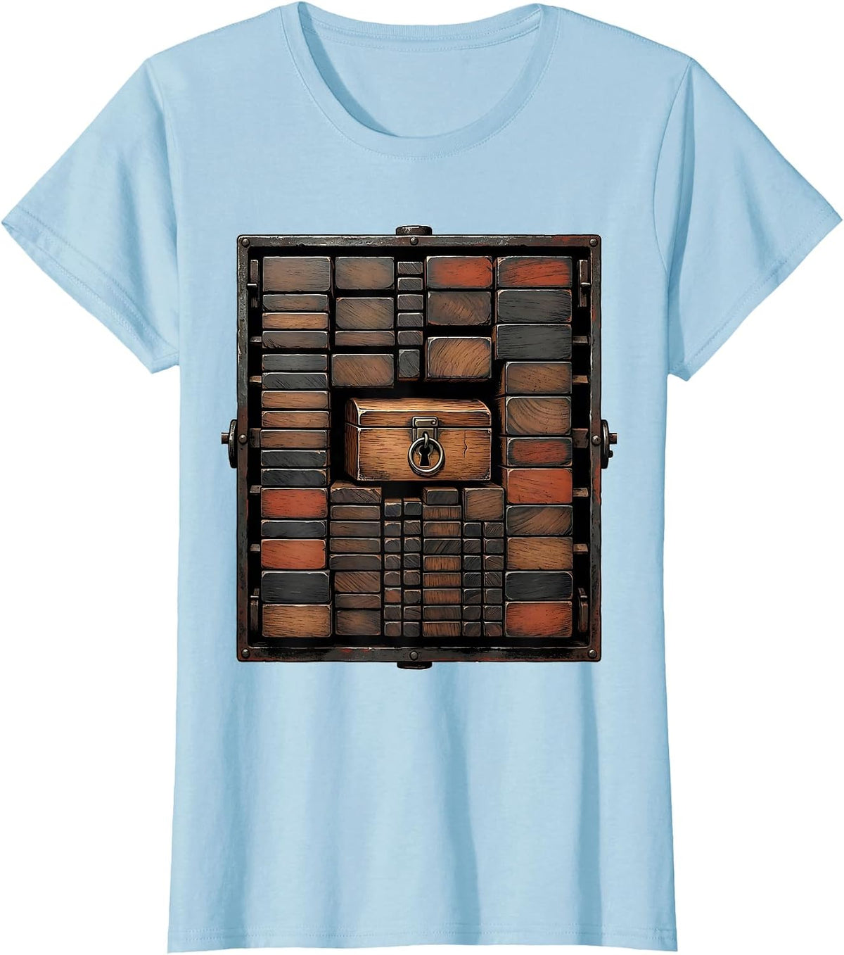 Locked Printer Blocks Realtor Real Estate Agent Humor T-Shirt - Baby Blue