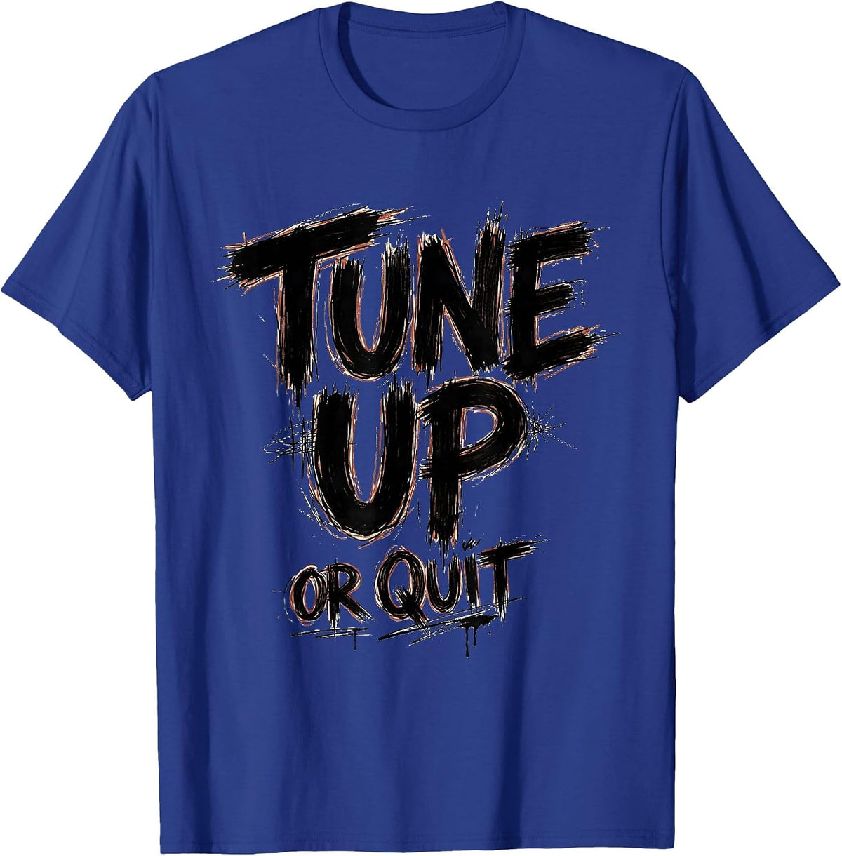 Men's Tune Up or Quit Bold Mechanic Graphic Design T-Shirt - Royal Blue
