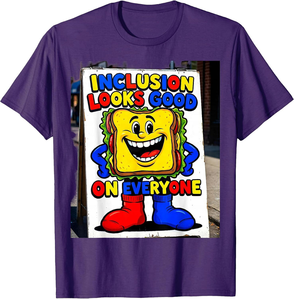 Inclusion Looks Good On Everyone Down Syndrome Awareness T-Shirt - Purple