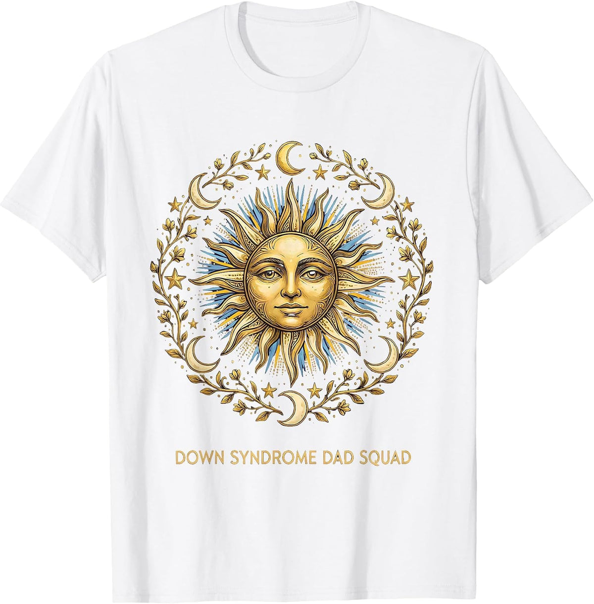 Men's Down Syndrome Dad Squad Awareness Design T-Shirt - White