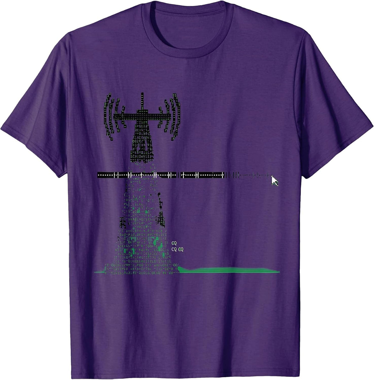 Men's CQ CQ CQ Funny Ham Radio Operator Enthusiast Humor T-Shirt - Purple