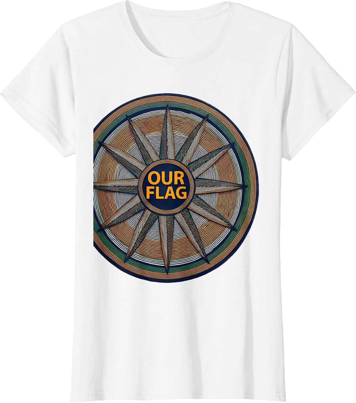 OUR FLAG Retro Patriotic Indian Independence Day T-Shirt - White
