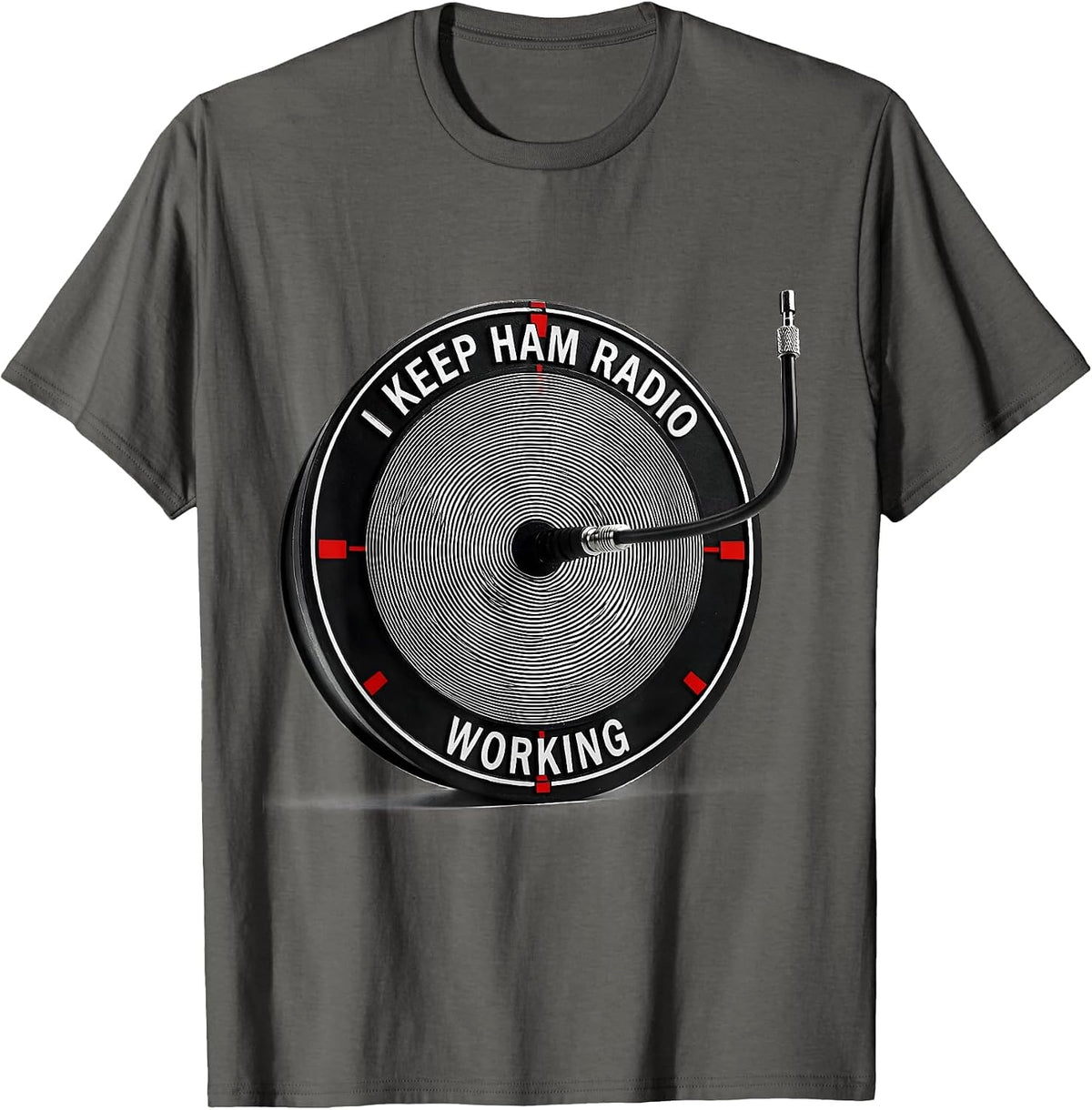 Men's I Keep Ham Radio Working Funny Ham Operator Hobbyist Humor T-Shirt - Asphalt Grey