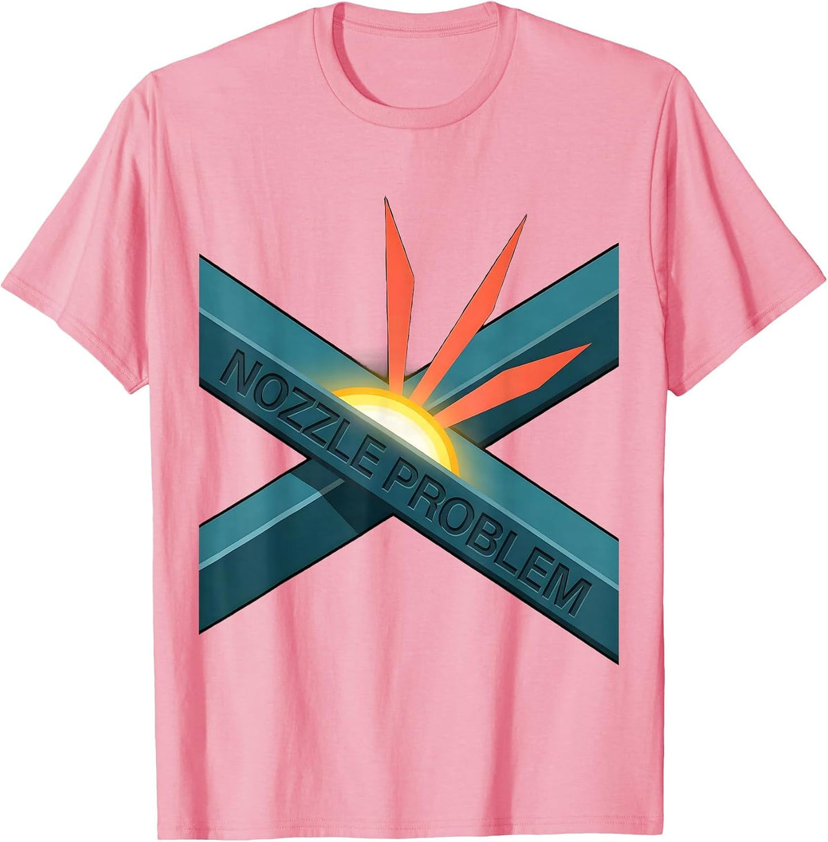 Men's Nozzle Problem Funny Welder Metal Fabricator Blue Collar T-Shirt - Pink