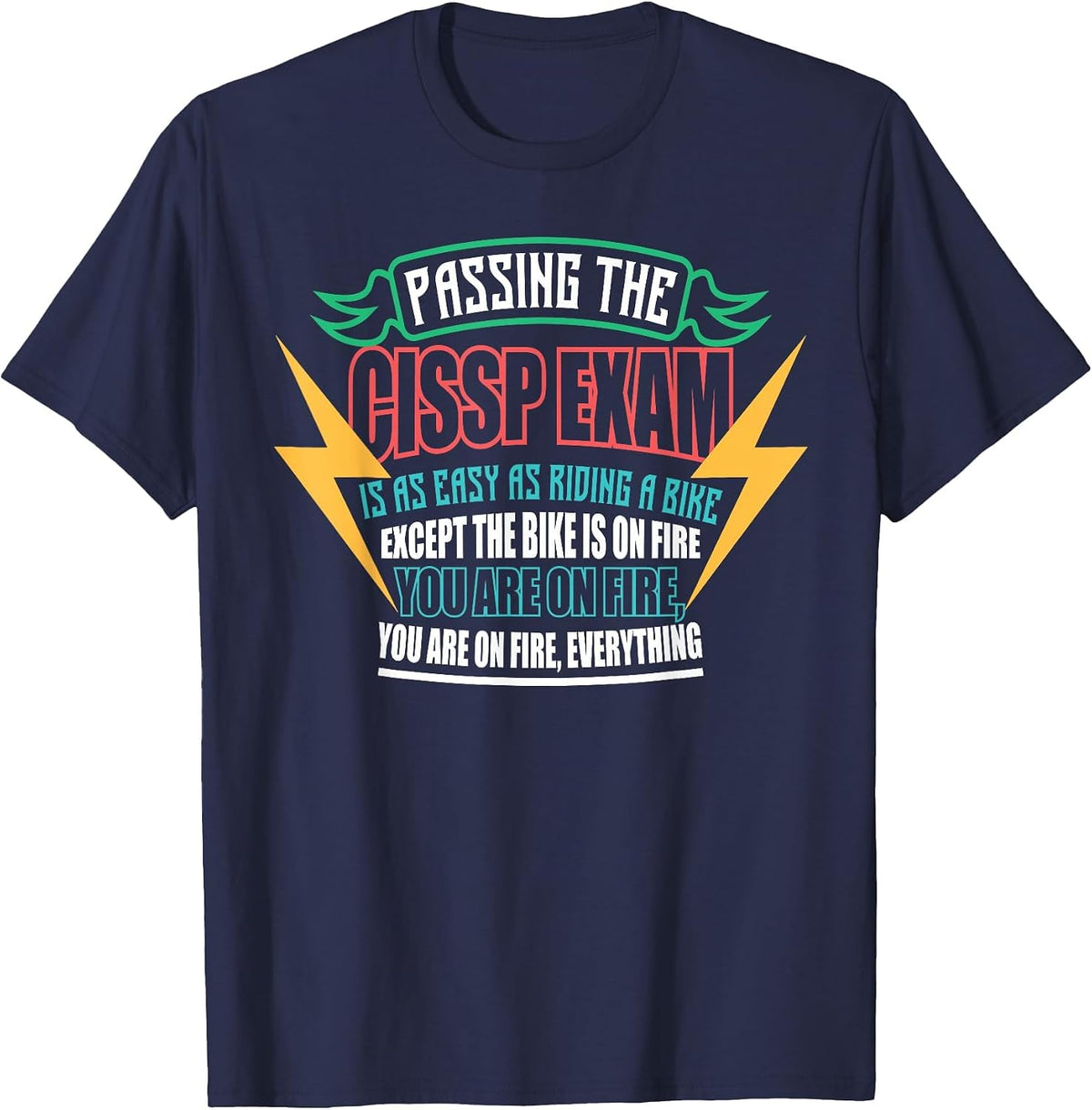 Cybersecurity CISSP Exam Passer Computer Programmer Nerd T-Shirt - Navy Blue