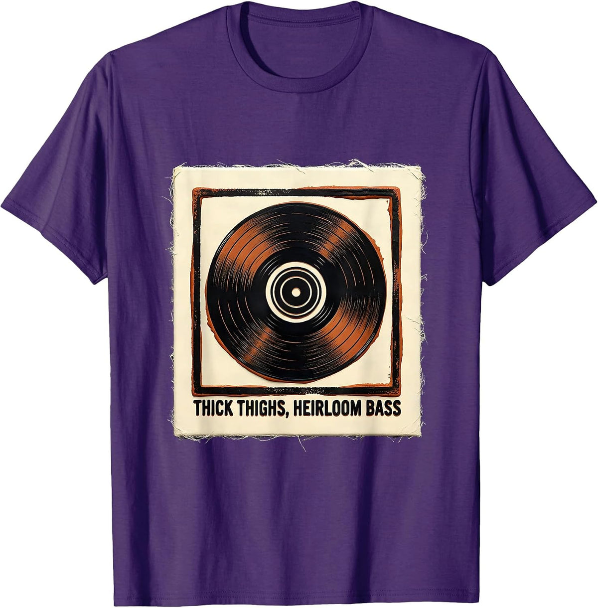 Thick Thighs Heirloom Bass Rubber Stamp R&B Vibes Body T-Shirt - Purple