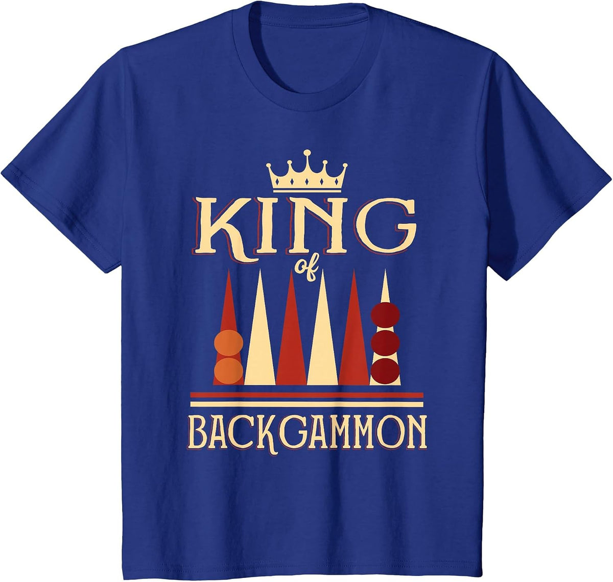 King of Backgammon T-Shirt - Royal Blue